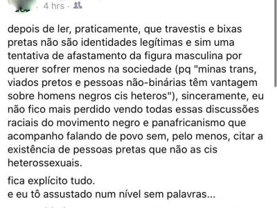 A busca por “sofrer menos” invalida uma identidade transfeminina? Discutindo a partir de questões raciais